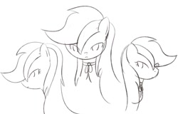 Size: 895x573 | Tagged: safe, artist:why485, roseluck, ask, ask the flower trio, monochrome, sketch, solo, tumblr