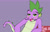 Size: 2550x1650 | Tagged: safe, artist:bico-kun, spike, dragon, blushing, false eyelashes, female, kiss mark, leaning, male, older, older spike, shipping, sparity, straight