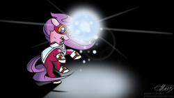 Size: 1920x1080 | Tagged: safe, artist:ethaes, masked matter-horn, clothes, magic, power ponies, solo