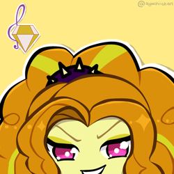 Size: 1024x1024 | Tagged: safe, artist:ayachiichan, adagio dazzle, equestria girls, rainbow rocks, icon, no nose, solo