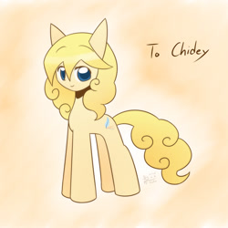 Size: 1500x1500 | Tagged: safe, artist:howxu, oc, oc only, oc:chidey, earth pony, pony, female, mare, solo