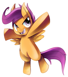 Size: 532x606 | Tagged: safe, artist:eeveebomb, scootaloo, pegasus, pony, female, filly, simple background, solo, transparent background