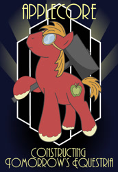 Size: 550x800 | Tagged: safe, artist:gimpcowking, big macintosh, earth pony, pony, bioshock, male, poster, solo, stallion