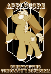 Size: 550x800 | Tagged: safe, artist:gimpcowking, big macintosh, earth pony, pony, male, poster, sepia, solo, stallion