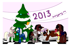 Size: 1700x1100 | Tagged: safe, artist:daisy, oc, oc only, crossover, gift art, new year