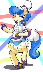 Size: 1164x1968 | Tagged: safe, artist:hoshi, sapphire shores, pony, bipedal, pixiv, solo