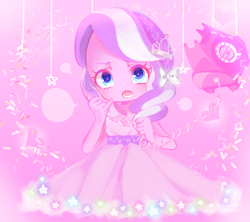 Size: 900x800 | Tagged: safe, artist:weiliy, diamond tiara, equestria girls, clothes, cute, diamondbetes, dress, pixiv, solo, telephone