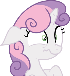 Size: 4632x5000 | Tagged: dead source, safe, artist:shadowglider2236, sweetie belle, absurd resolution, scarred for life, simple background, solo, transparent background, vector, wavy mouth