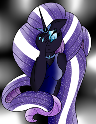 Size: 974x1257 | Tagged: artist needed, safe, derpibooru import, nightmare rarity, anthro, solo