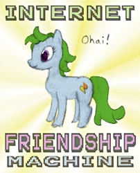 Size: 408x504 | Tagged: safe, artist:madcomputerscientist, derpibooru import, internet, internet friendship machine, ohai