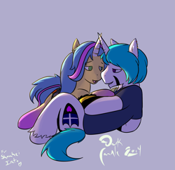 Size: 2123x2057 | Tagged: safe, artist:dark candle, oc, oc only, anatomically incorrect, couple, cuddling, cutie mark, duo, female, incorrect leg anatomy, lying down, male, on side, ring, simple background, snuggling, straight