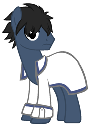 Size: 630x858 | Tagged: safe, artist:bronyhighfive63, fairy tail, gray fullbuster, ponified, solo