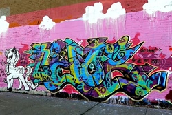 Size: 720x480 | Tagged: safe, derpibooru import, graffiti, irl, photo, street art