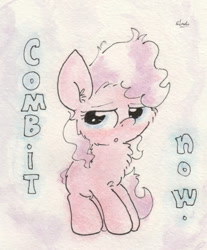 Size: 807x975 | Tagged: safe, artist:slightlyshade, diamond tiara, messy mane, solo, traditional art