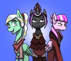 Size: 600x515 | Tagged: safe, artist:kerensasnow, avatar the last airbender, azula, mai, ponified, ty lee