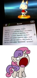 Size: 563x1180 | Tagged: safe, rover, sweetie belle, animal crossing, obligatory pony, super smash bros., sweetie derelle