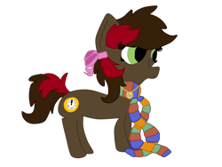 Size: 2592x1944 | Tagged: safe, artist:roseyicywolf, oc, oc only, oc:clockwork, offspring, parent:doctor whooves, parent:roseluck, parents:doctorrose, solo