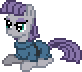 Size: 82x72 | Tagged: safe, artist:botchan-mlp, maud pie, earth pony, pony, animated, blinking, clothes, cute, desktop ponies, dress, female, mare, maudabetes, pixel art, prone, simple background, solo, sprite, transparent background