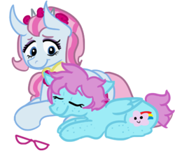 Size: 382x334 | Tagged: safe, artist:discorcl, violet blurr, oc, oc:dreamy wish, canon x oc, cute, shipping