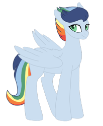 Size: 810x986 | Tagged: safe, artist:silcybell, oc, oc only, oc:rainfall, pegasus, pony, female, mare, offspring, parent:rainbow dash, parent:soarin', parents:soarindash, simple background, solo, transparent background