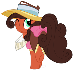 Size: 899x852 | Tagged: safe, artist:faith-wolff, chancellor puddinghead, earth pony, pony, fanfic:the bridge, clothes, female, hat, mare, simple background, solo, transparent background