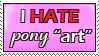 Size: 99x56 | Tagged: safe, artist:kooborisapphire, anti-brony, barely pony related, deviantart stamp, drama, edgy, hater, op is a cuck, op is trying to start shit, stamp