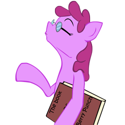 Size: 1000x1000 | Tagged: safe, artist:madame berry punch, artist:swaetshrit, berry punch, berryshine, book, colored, glasses, solo