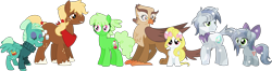 Size: 4419x1169 | Tagged: safe, artist:itoruna-the-platypus, angel bunny, gummy, opalescence, owlowiscious, tank, winona, oc, oc:jasper, crystal pony, earth pony, griffon, pegasus, pony, unicorn, alexandrite, angela cake, armory, clothes, crystal unicorn, elderly, eyes closed, female, filly, foal, glasses, griffonized, gwynevere, male, mare, offspring, pets, ponified, ponified pony pets, rule 63, species swap, stallion, will'yum