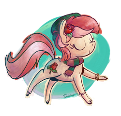 Size: 1288x1236 | Tagged: dead source, source needed, useless source url, safe, artist:danfango, artist:danfango700, roseluck, clothes, hat, rose, scarf, simple background, solo, transparent background