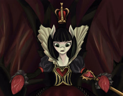 Size: 2812x2212 | Tagged: safe, artist:insanitylittlered, alice madness returns, american mcgee's alice, ponified, red queen, solo