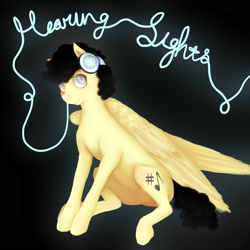 Size: 3000x3000 | Tagged: safe, artist:blondiegurl1129, oc, oc only, oc:sharpe, pegasus, pony, headphones, solo