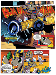 Size: 644x862 | Tagged: safe, idw, pharaoh phetlock, spoiler:comic, spoiler:comicannual2014, car, egyptian, egyptian pony, fourth wall, mummy