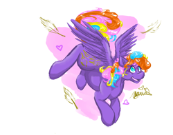 Size: 896x704 | Tagged: safe, artist:mapleshademaria, tickle (g1), g1, feather, happy, solo