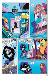 Size: 1879x2951 | Tagged: safe, arcade, cheating, claw machine, comic, comic book, crane game, pretty pretty pegasus, raven (teen titans), starfire, teen titans go