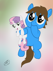 Size: 2160x2880 | Tagged: safe, artist:shutterguy, artist:sweetai belle, sweetie belle, oc, oc:shutter flash, colored, plushie