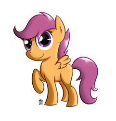 Size: 860x891 | Tagged: safe, artist:flamethegamer, scootaloo, simple background, solo, transparent background