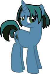 Size: 571x843 | Tagged: safe, artist:starryoak, pony, unicorn, gwen, ponified, simple background, solo, total drama island, transparent background