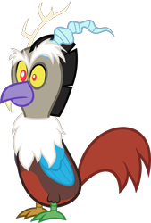 Size: 1160x1718 | Tagged: safe, artist:zacatron94, discord, bird, birdified, discobird, simple background, solo, species swap, transparent background