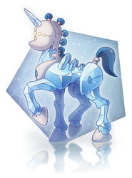 Size: 1234x1668 | Tagged: safe, artist:almairis, artist:kawiko, pony, unicorn, crossover, pokémon, ponified, regice, simple background, solo, transparent background