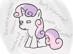 Size: 576x425 | Tagged: safe, artist:bambooharvester, sweetie belle, ask, rarity replies, solo, tumblr