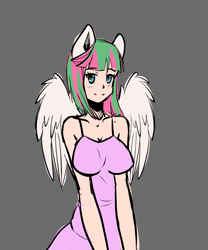 Size: 823x987 | Tagged: safe, artist:valik, blossomforth, human, eared humanization, humanized, solo, winged humanization