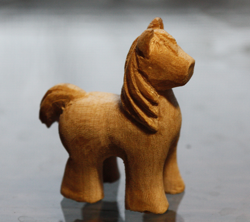 Size: 1500x1331 | Tagged: safe, artist:awadd, big macintosh, earth pony, pony, carving, craft, male, solo, stallion, wip