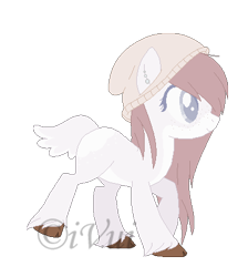 Size: 391x436 | Tagged: safe, artist:ivuiadopts, oc, oc only, earth pony, pony, beanie, hat, solo