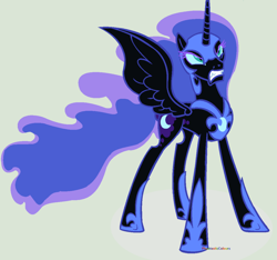 Size: 1024x958 | Tagged: safe, artist:phantasticcolours, nightmare moon, alicorn, pony, female, mare, simple background, solo, white background