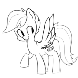 Size: 900x900 | Tagged: safe, artist:pegacornss, scootaloo, cutie mark, monochrome, solo