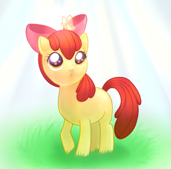 Size: 1300x1280 | Tagged: safe, artist:angeliccarrot, apple bloom, butterfly, adorabloom, cute, solo