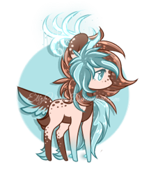 Size: 300x350 | Tagged: safe, artist:elizivixen, oc, oc only, deer, adoptable, antlers, solo