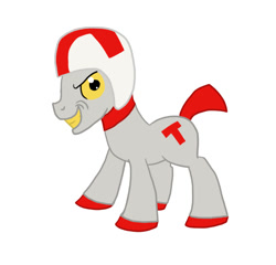 Size: 887x853 | Tagged: safe, artist:qemma, ponified, solo, turbo, wreck-it ralph