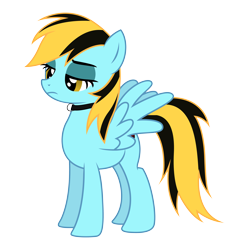 Size: 5000x5280 | Tagged: safe, artist:ahappypegasus, oc, oc only, pegasus, pony, absurd resolution, collar, simple background, solo, transparent background, wings