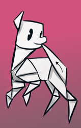 Size: 700x1100 | Tagged: safe, artist:just-as-requested, original species, cute, origami, paper, solo